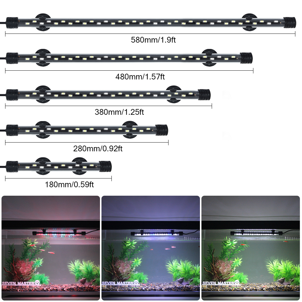Aquarium Plant Diseases - 水族館ライト LED 植物成長ランプ防水水槽ライト 18-58 センチメートル水中水族館の装飾照明 90-260V