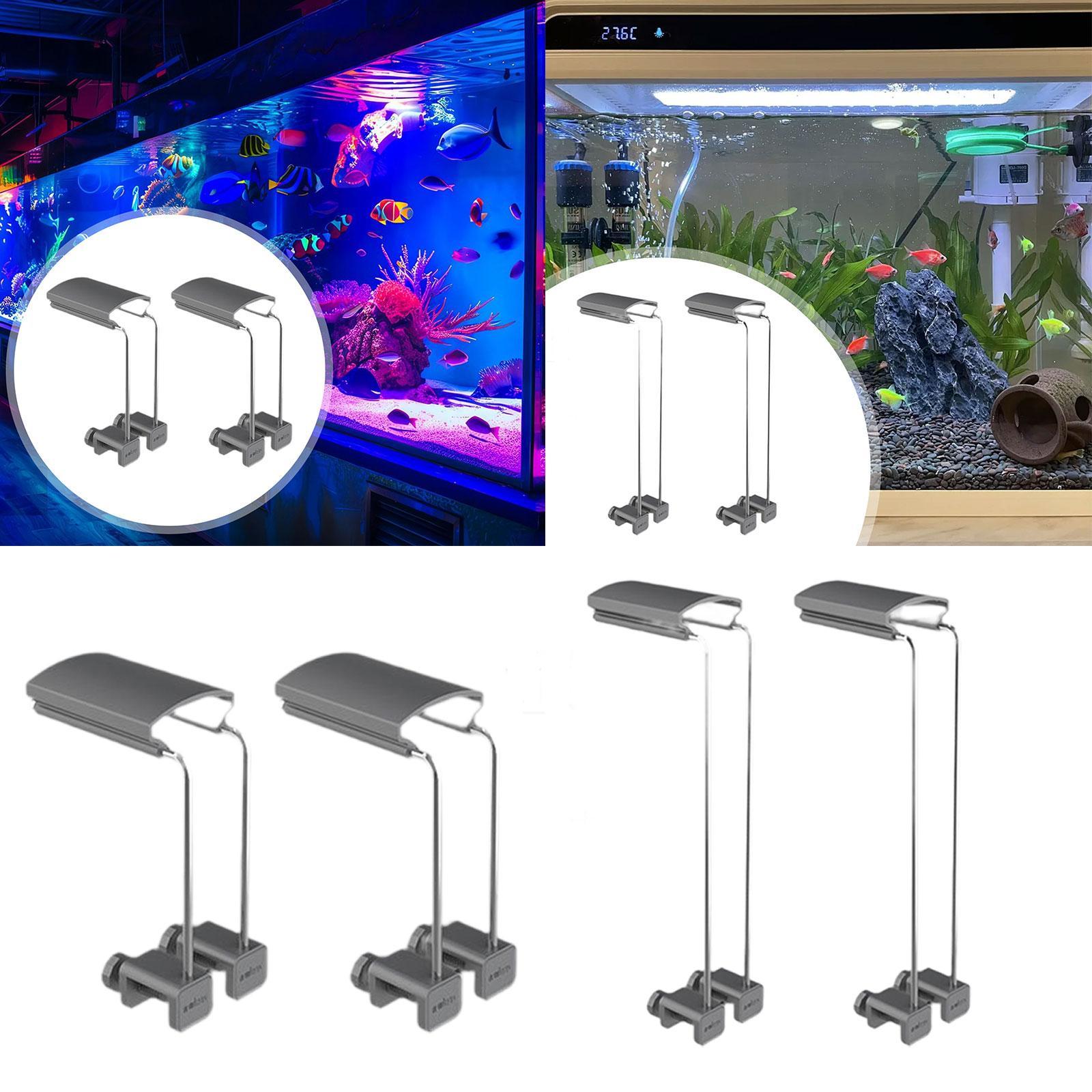Aquarium Plant Holder - ミニマリストの水族館ライトスタンドとホルダーとしての水族館ランプホルダー2個
