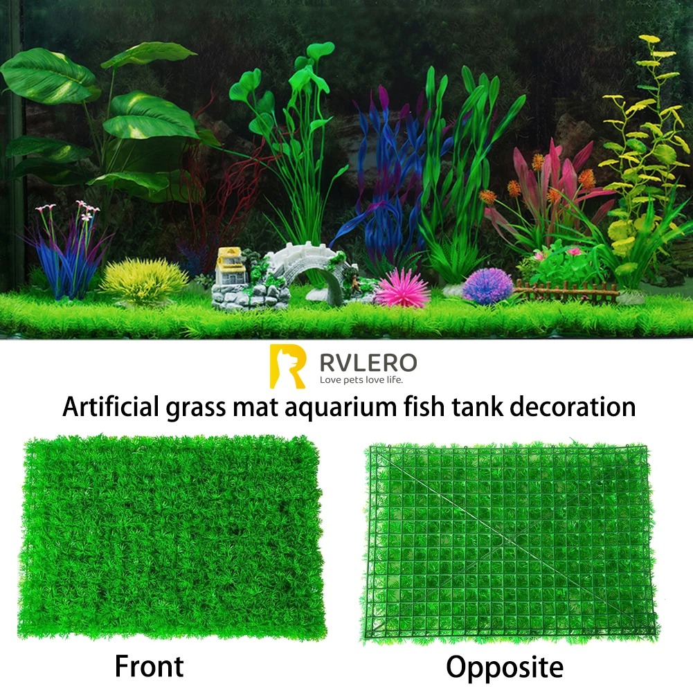 Aquarium Plant Grass - 水族館の水槽の装飾のための人工草、柔らかい高密度、分割可能な植物、環境保護の装飾