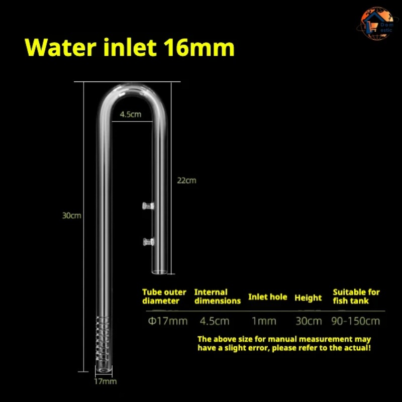 Surface Skimmer Nano - ガラスパイプユリ牡丹スピン表面スキマー流入流出13mm 17mm水槽水草タンクフィルターADA品質ミニナノ