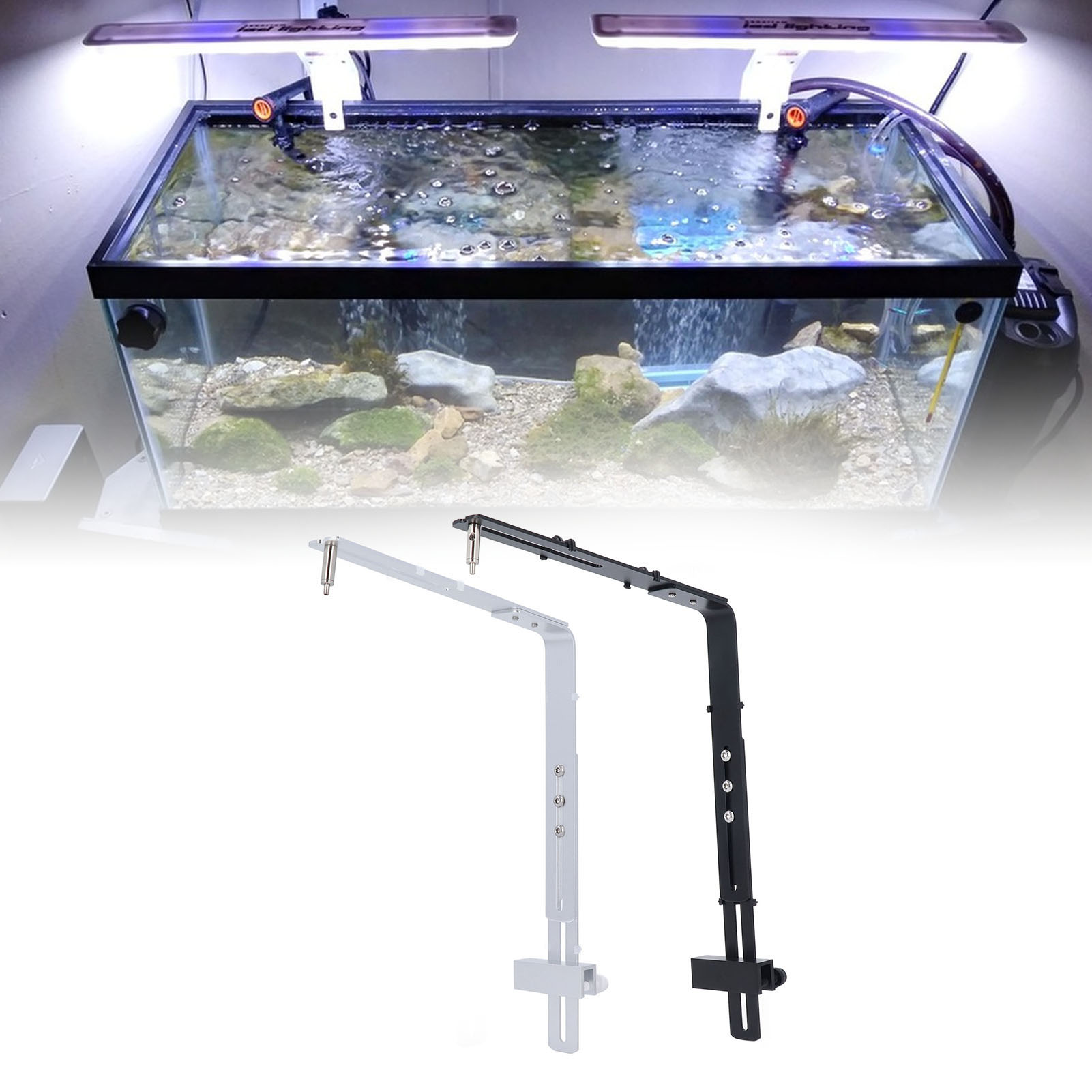 水槽ランプスタンド水槽ライトブラケットアルミニウム合金多用途 - Aquarium Plant Holder のレビューと価格