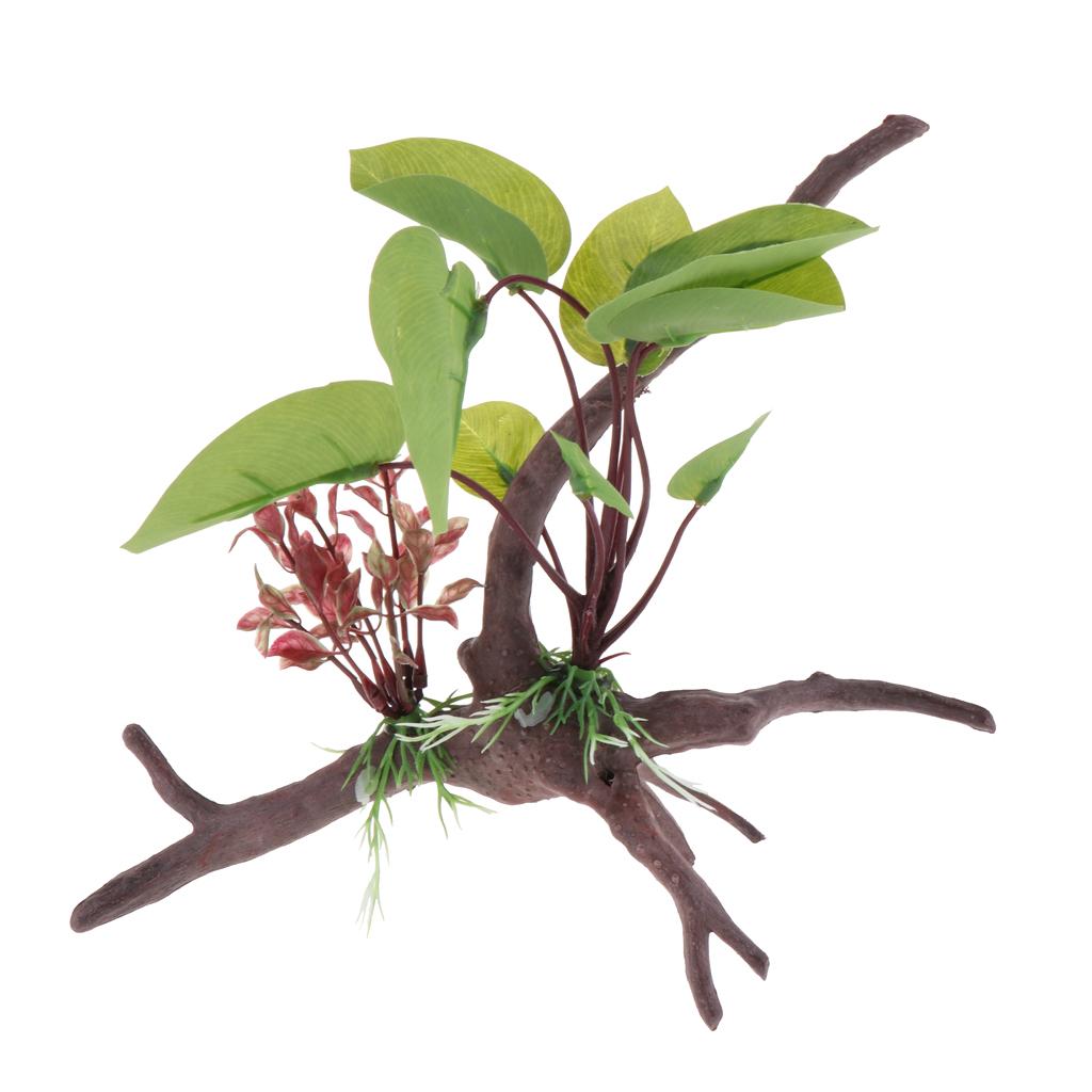 爬虫類テラリウム用人工植物、ジャングルの蔓の装飾用品、爬虫類 - Planted Aquarium Jungle のレビューと価格