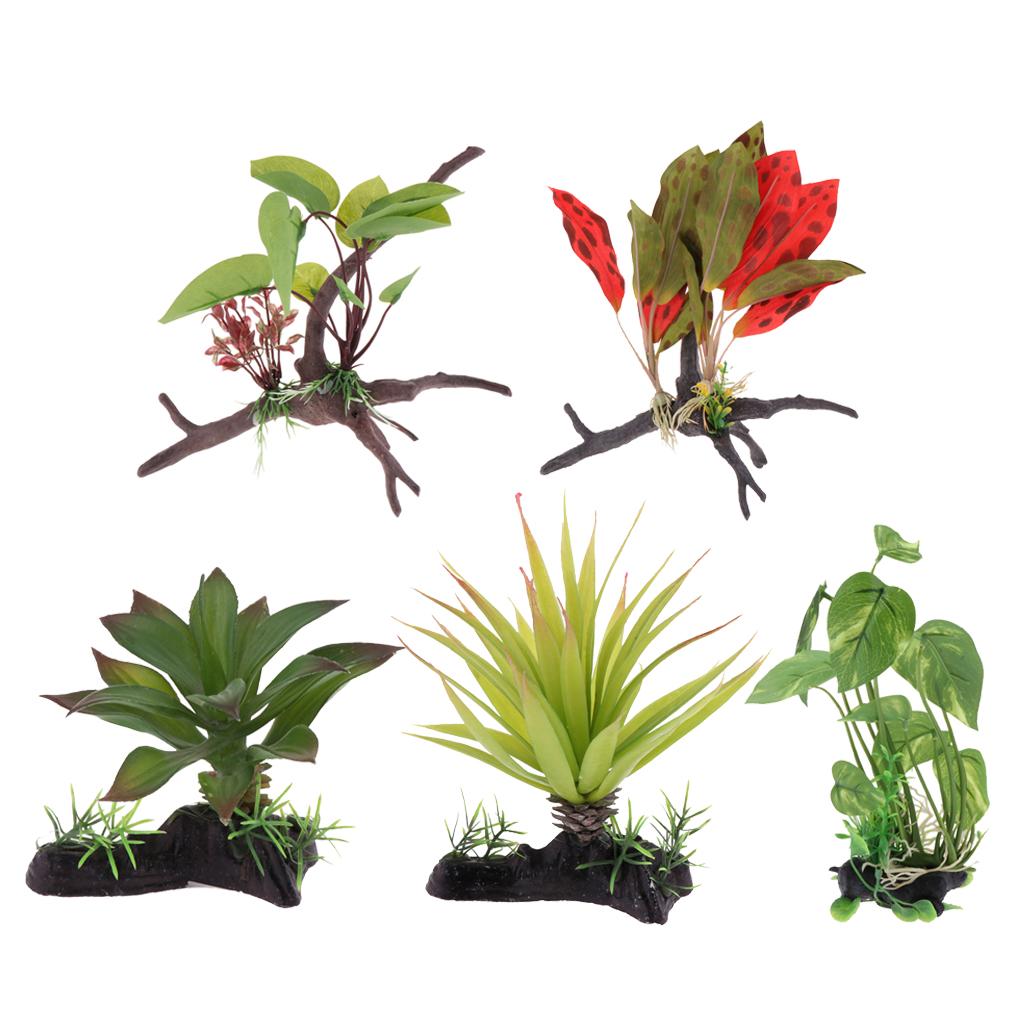 爬虫類テラリウム用人工植物、ジャングルの蔓の装飾用品、爬虫類 - Planted Aquarium Jungle のレビューと価格
