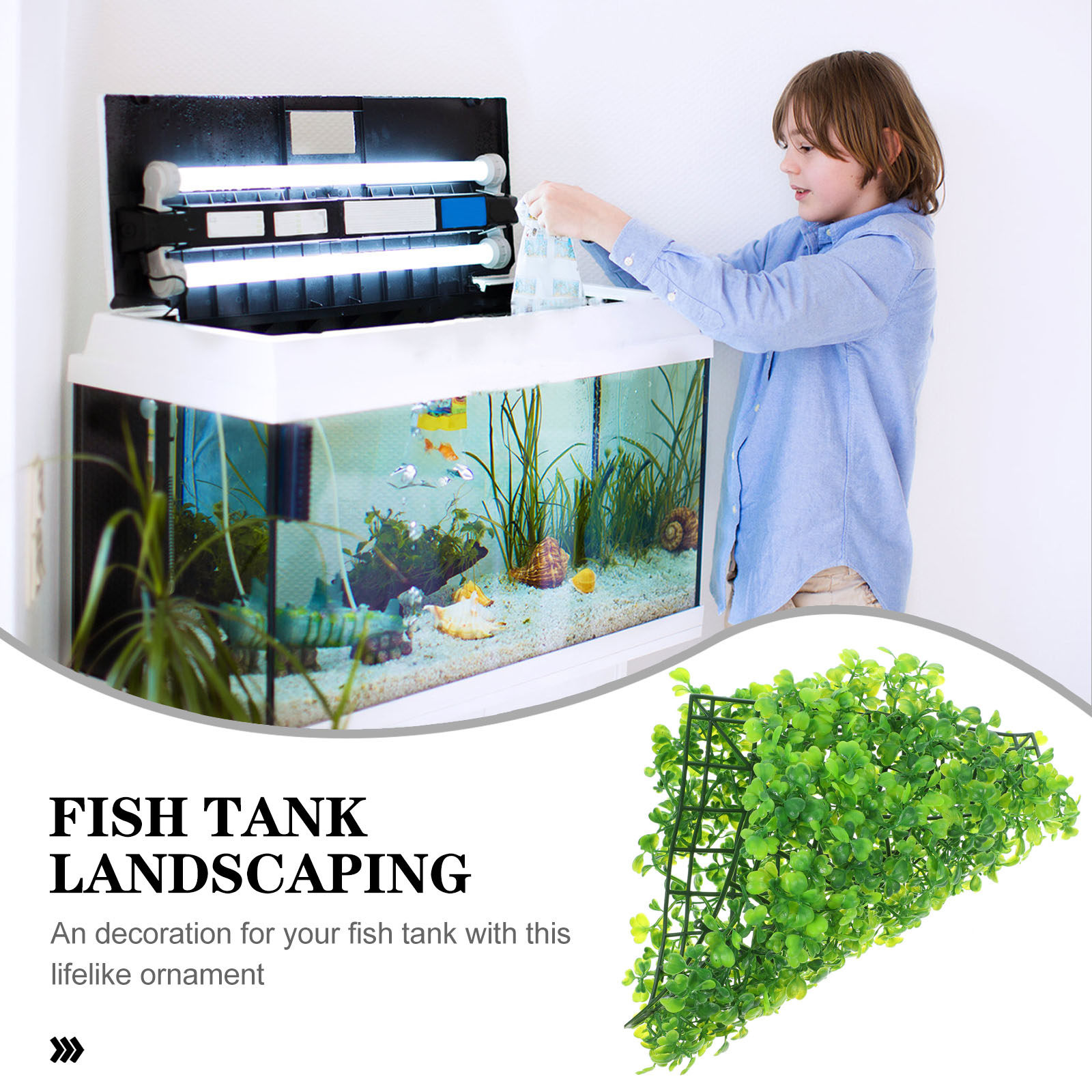 人工水槽用草　リアルなプラスチック製水槽装飾　淡水・海水水槽 - Aquarium Plant Grass のレビューと価格